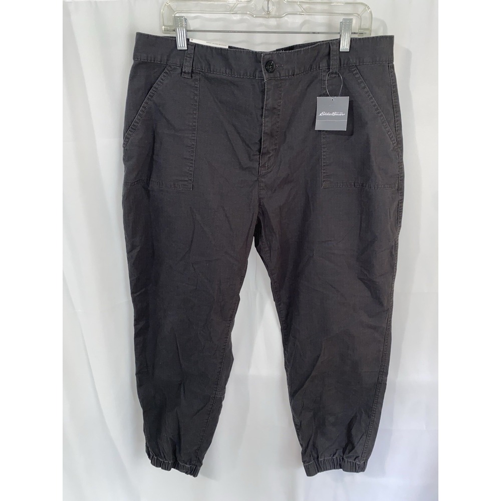 NWT Eddie Bauer Women's Adventure Ripstop Jogger Pants Carbon Size 16